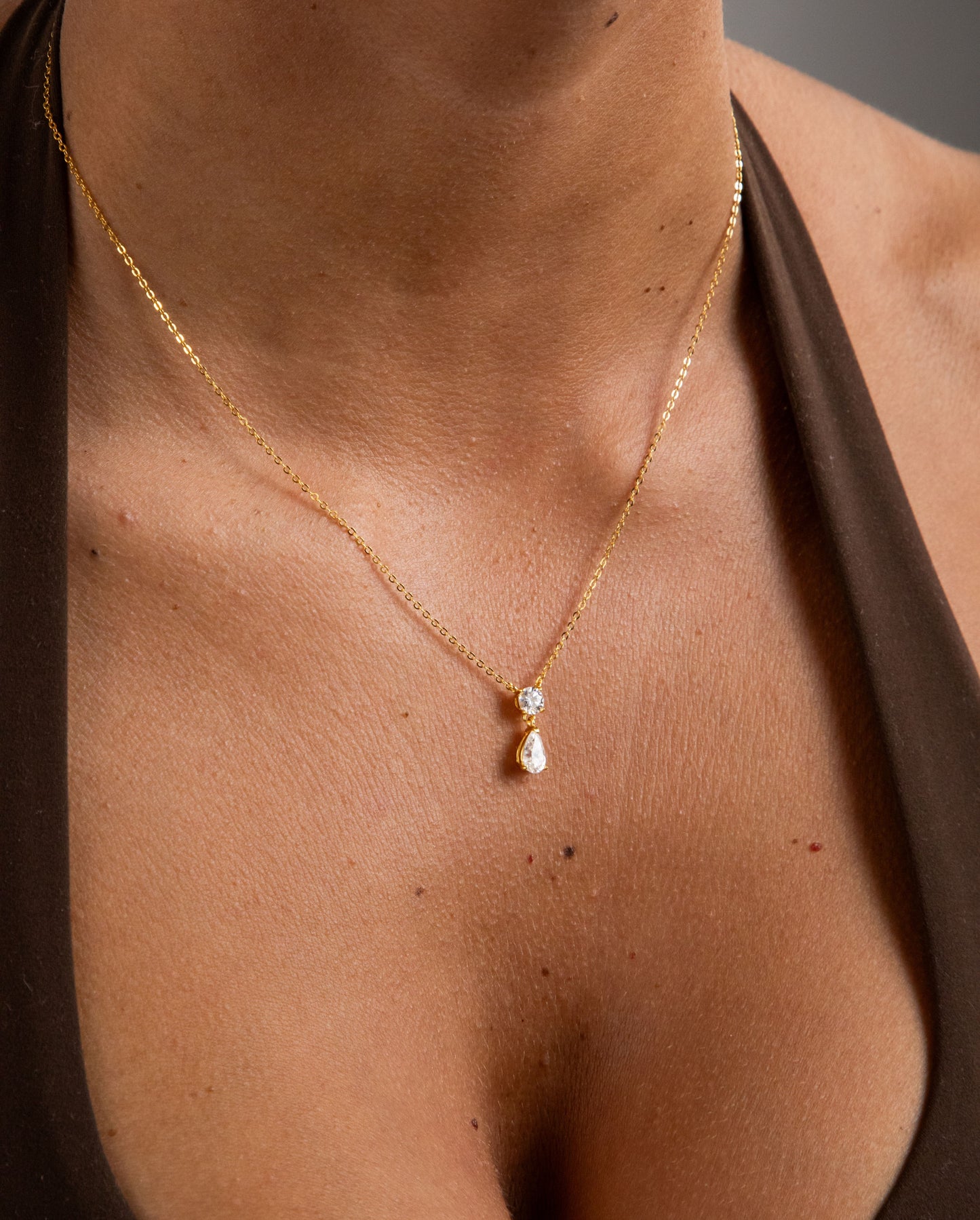 Stacked Teardrop Necklace